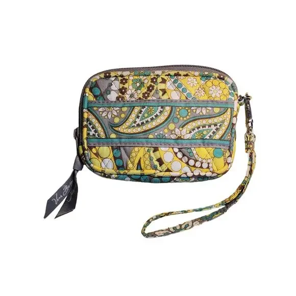 Vera Bradley Lemon Parfait Paisley Floral Small‎ Wristlet Wallet - Picture 2 of 5